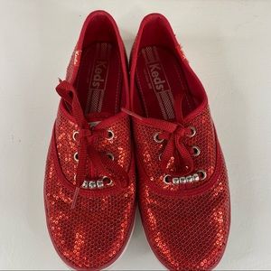 red sequin keds